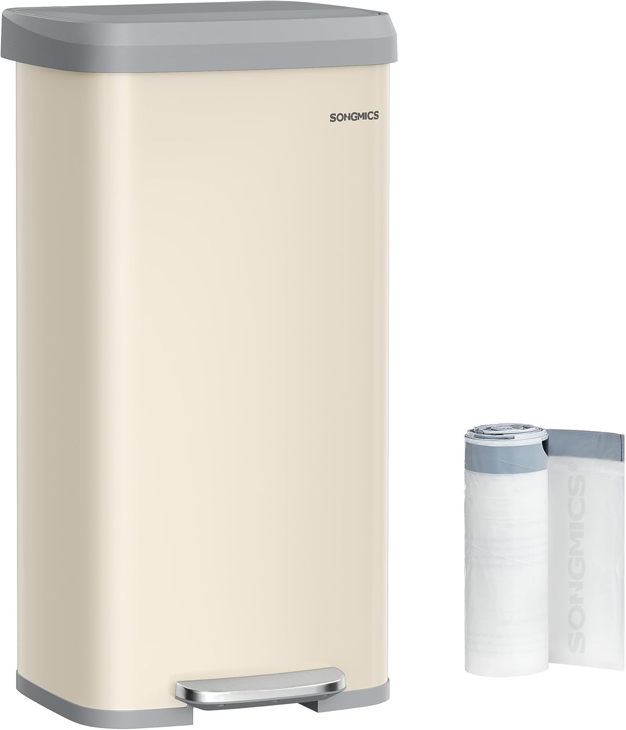 18-Gallon Stainless Steel Kitchen Trash Can with Soft Closure