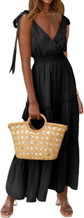 Cross Neck Tiered Maxi Dress - Flattering Smocked Summer Dress