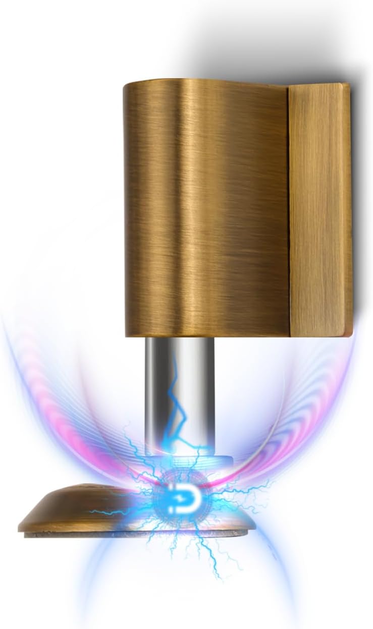 Magnetic Door Stoppers 3 Pack Retractable No Drilling Holder