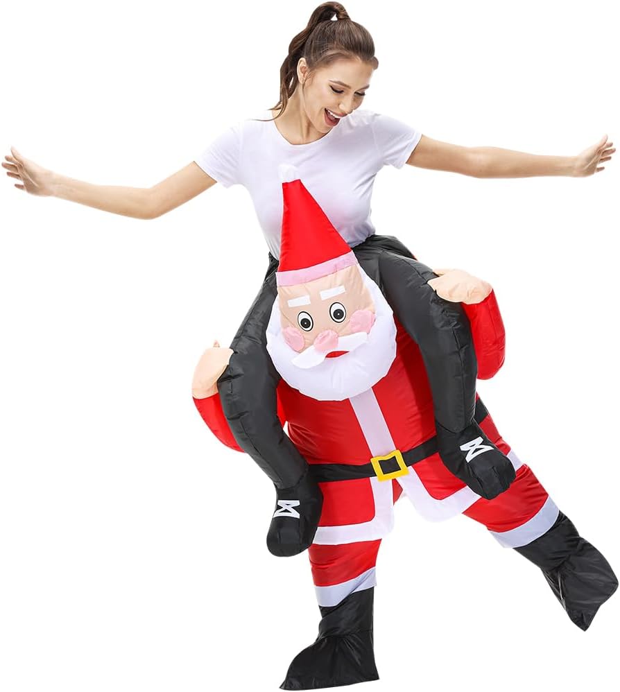 Inflatable Santa Claus Costume for Men - Fun Xmas Suit