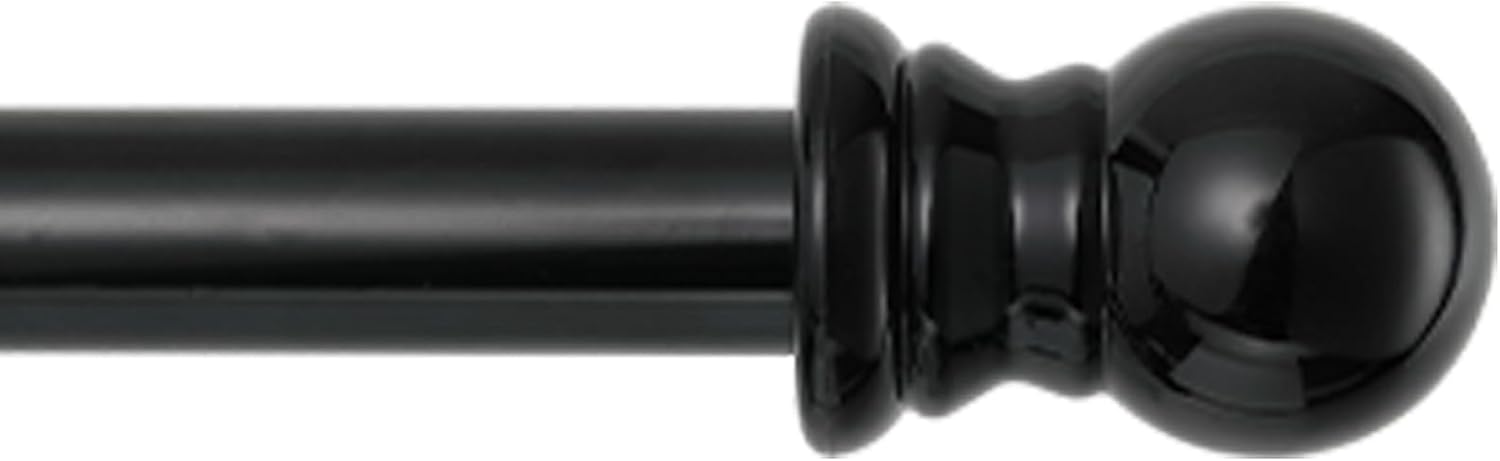 Adjustable Heavy Duty Black Curtain Rod - TALITARE