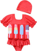 Baby Girls One-Piece Swimsuit with Adjustable Buoyancy - Swim Training