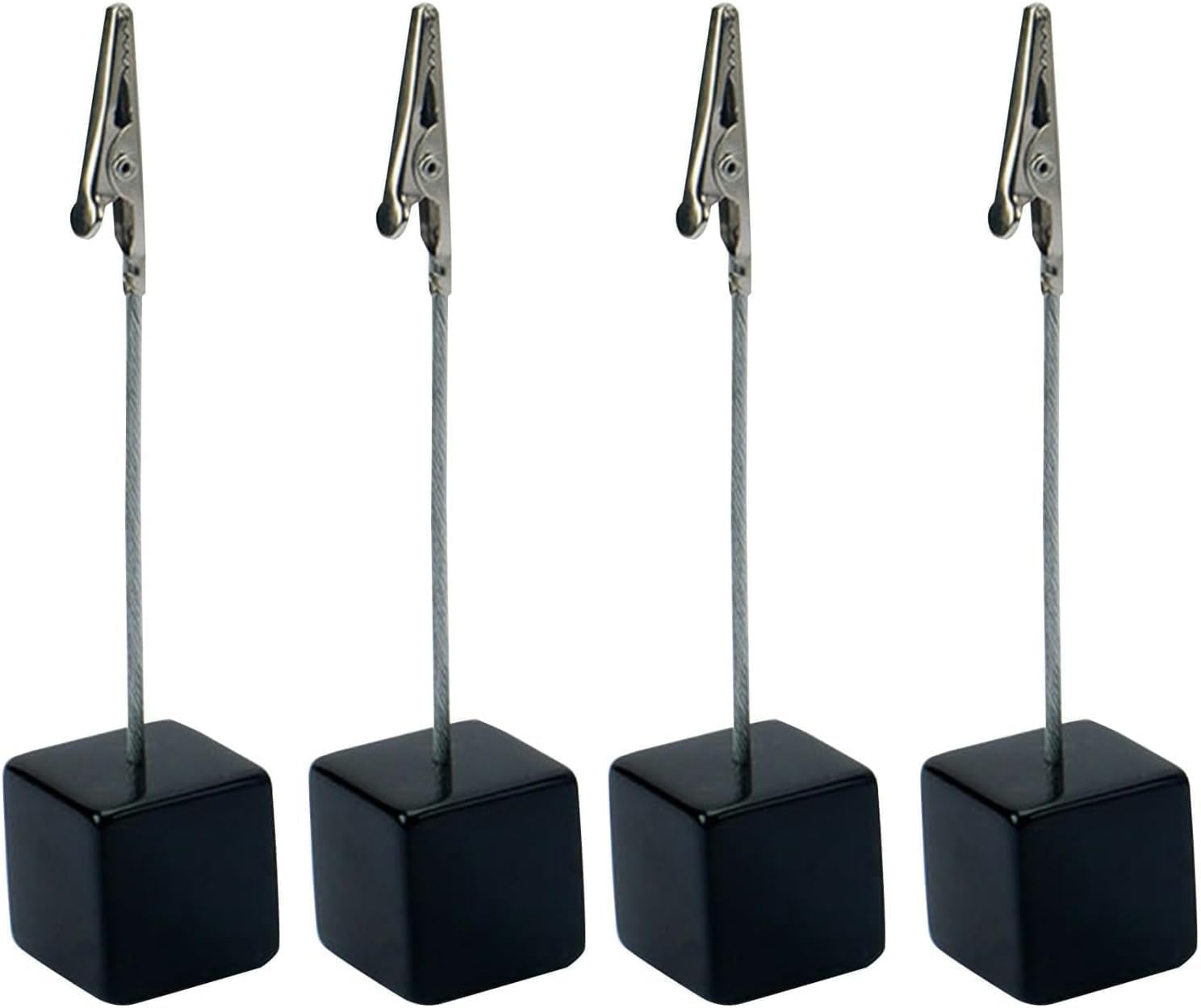 Set of 4 Alligator Clasp Memo Holders for Stylish Desk Organization