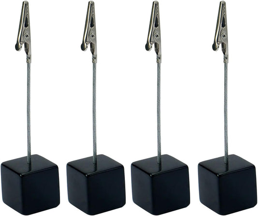 Set of 4 Alligator Clasp Memo Holders for Stylish Desk Organization