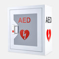 AED Defibrillator Wall Mount Storage Cabinet - Compact Stainless Steel
