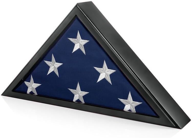 Personalized Flag Display Case for Burial Flag - Custom Engraving