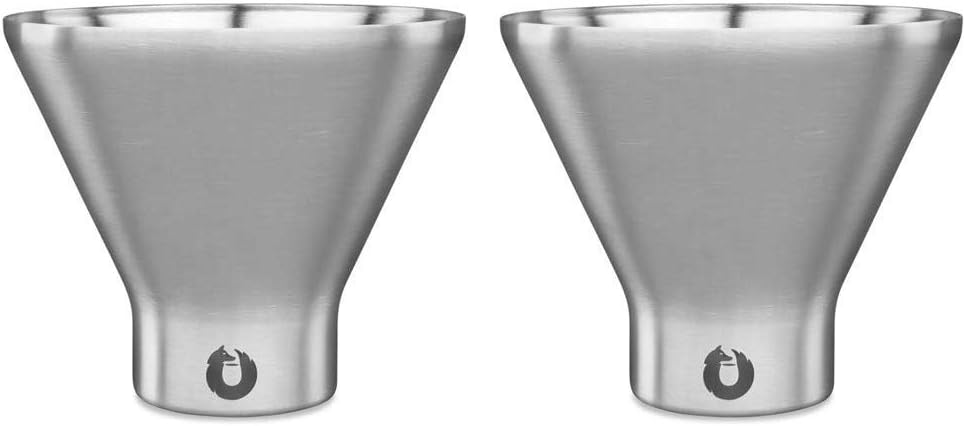 Premium Vacuum Insulated Stainless Steel Martini Glass Set