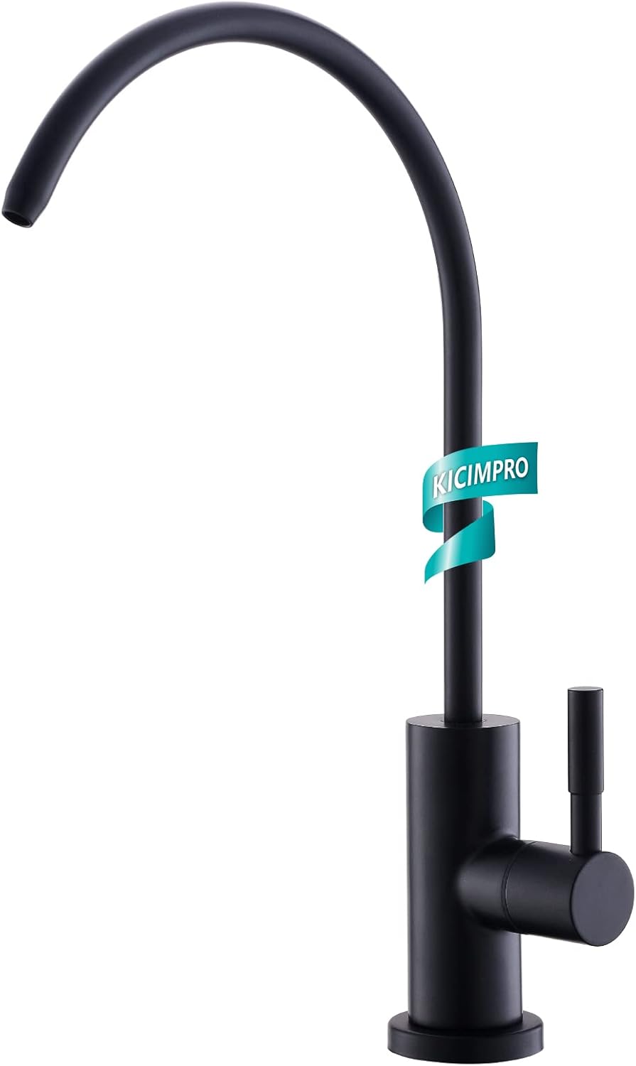 Kicimpro Stainless Steel Matte Black RO Faucet for Kitchen Sinks