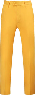 MOGU Mens Front Flat Casual Dress Pants Slim Fit (Style GHT3)