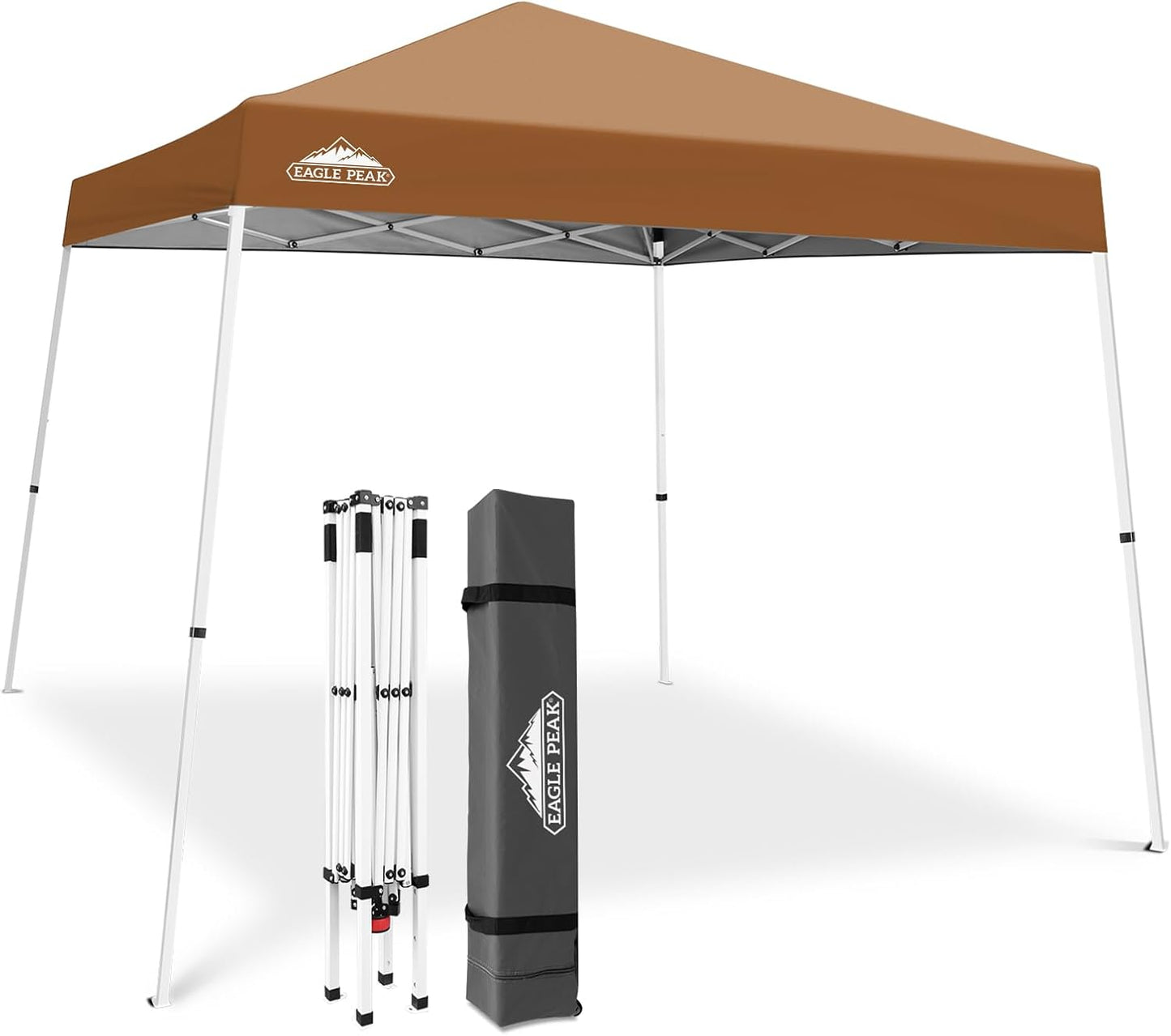EAGLE PEAK 10x10 Slant Leg Pop-up Canopy Tent for Easy Setup