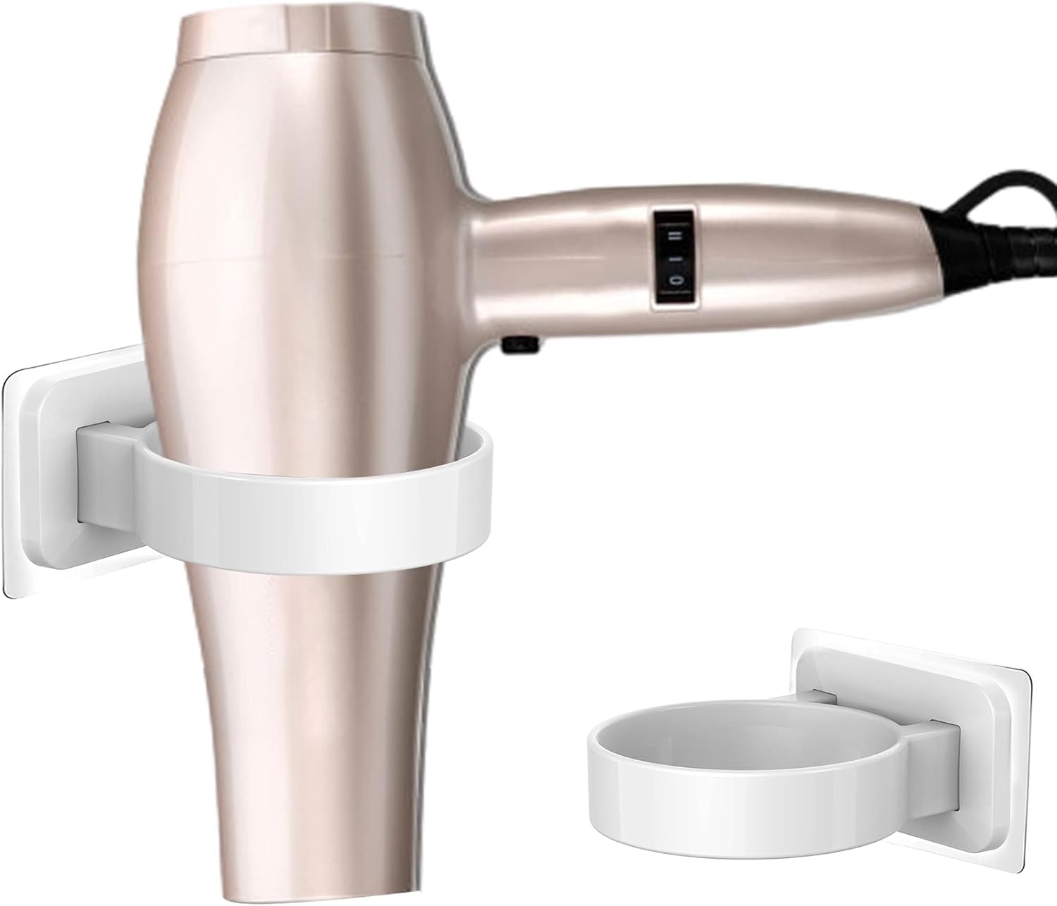 Fysupotsu Wall Mount Hair Dryer Holder - No Drilling Needed!