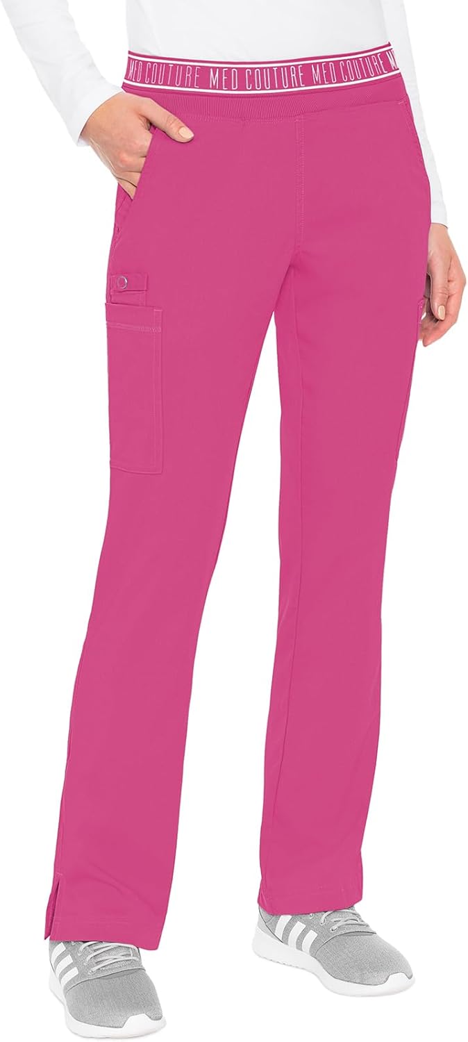 Med Couture Women's Yoga Pull-On Pant with 7 Pockets for Comfort