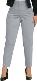Womens Straight Leg Pants High Waisted Stretchy Business