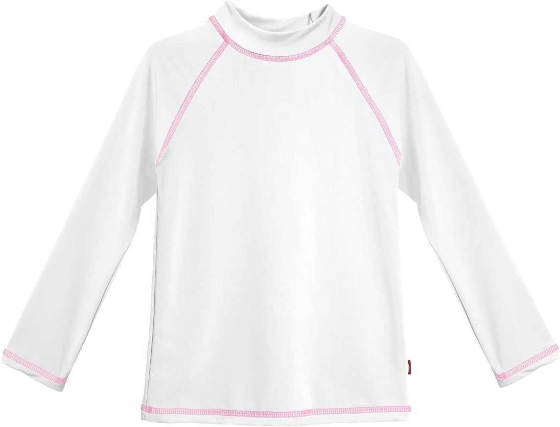 Made in USA Girls' SPF50 Rash Guard Sun Swimming Tee Top