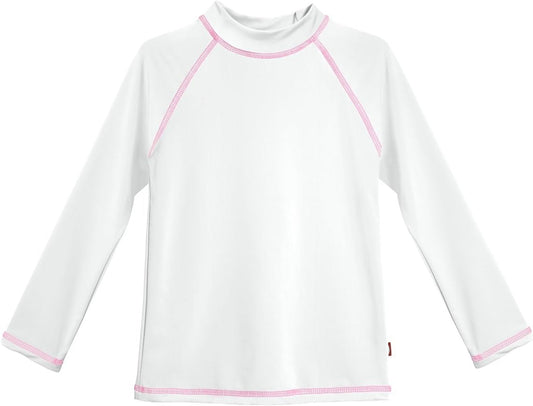 Made in USA Girls' SPF50 Rash Guard Sun Swimming Tee Top