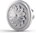 16 Pack Brushed Nickel Knobs for Cabinets and Drawers - Elegant Floral