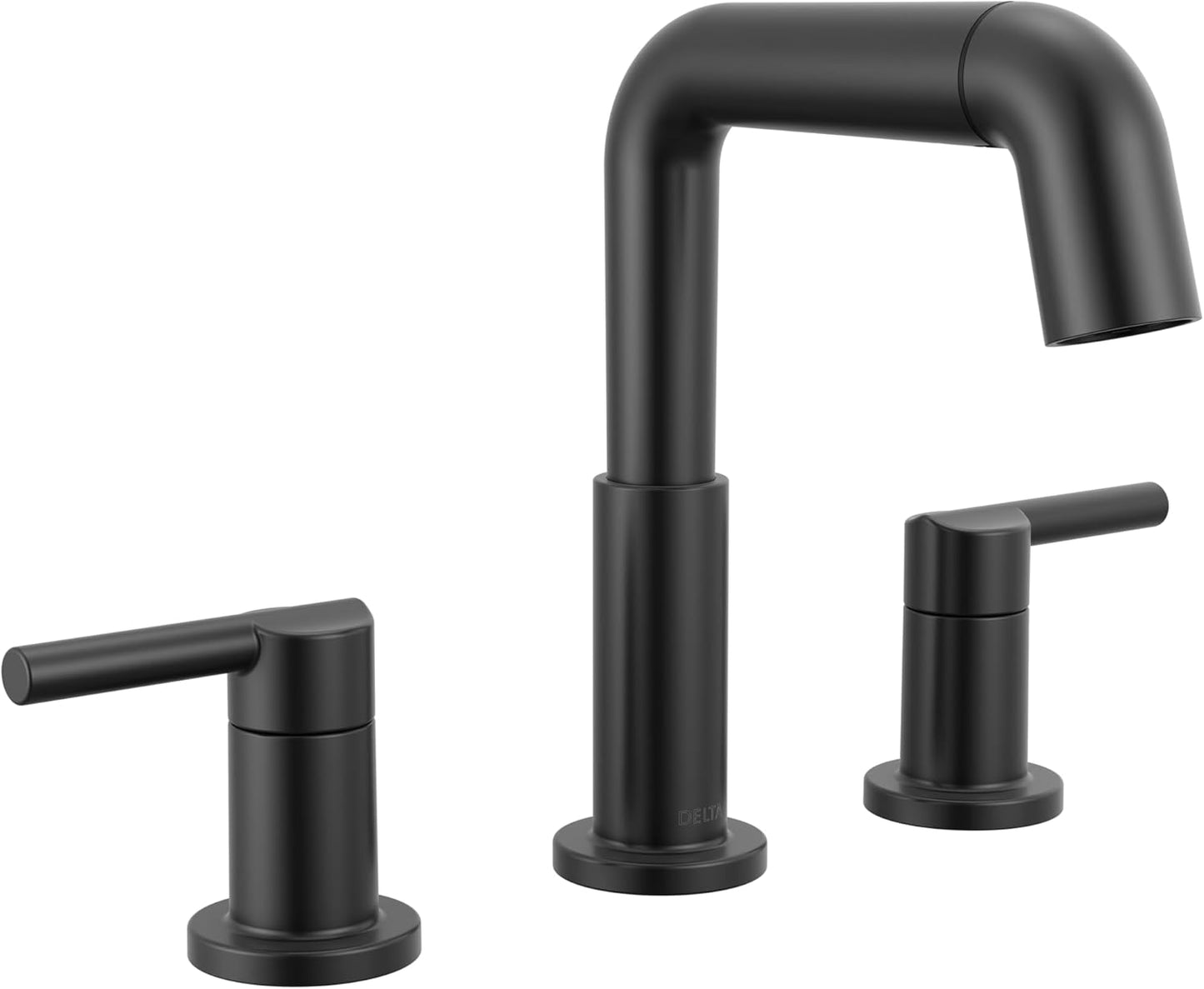 Delta Nicoli Matte Black Bathroom Faucet with Pull Down Sprayer
