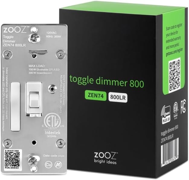 Zooz 800 Series Z-Wave Long Range Toggle Dimmer ZEN74 Review