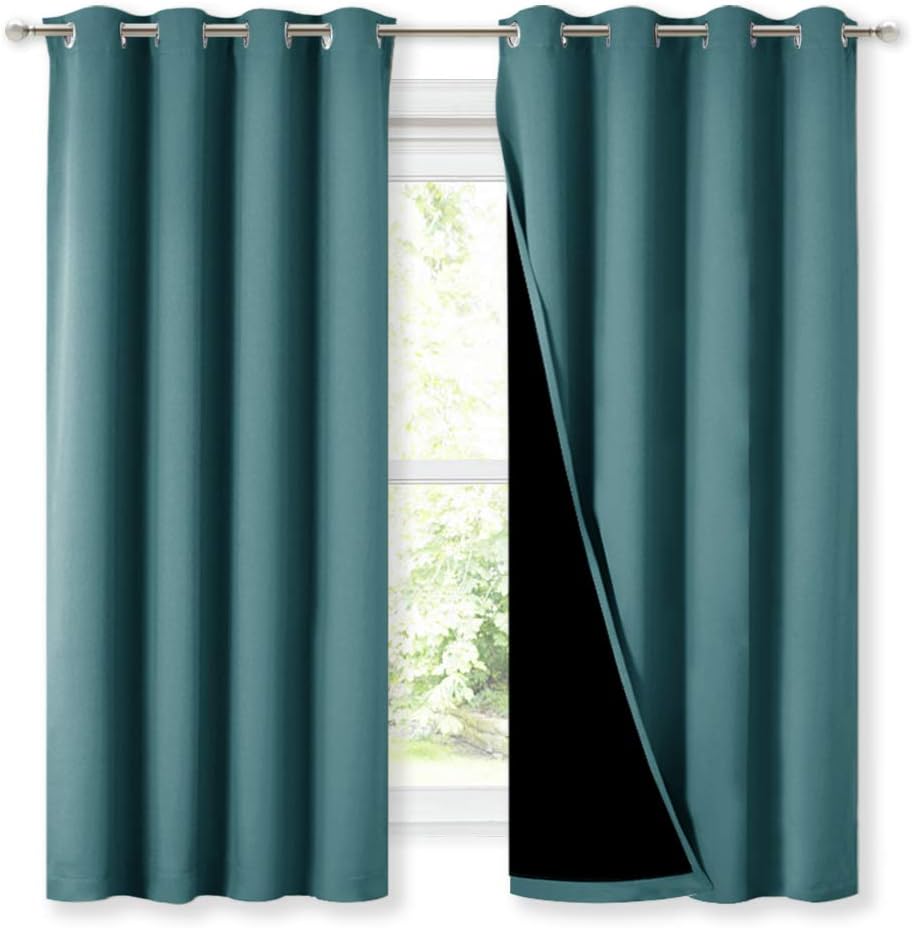 NICETOWN Blackout Curtain Panels for Nursery Room, 52x63 in