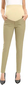 POSHGLAM Maternity Pants for Work Casual - Slim Stretch Comfort