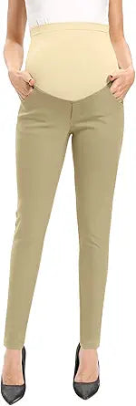 POSHGLAM Women's Maternity Pants for Work and Casual Wear
