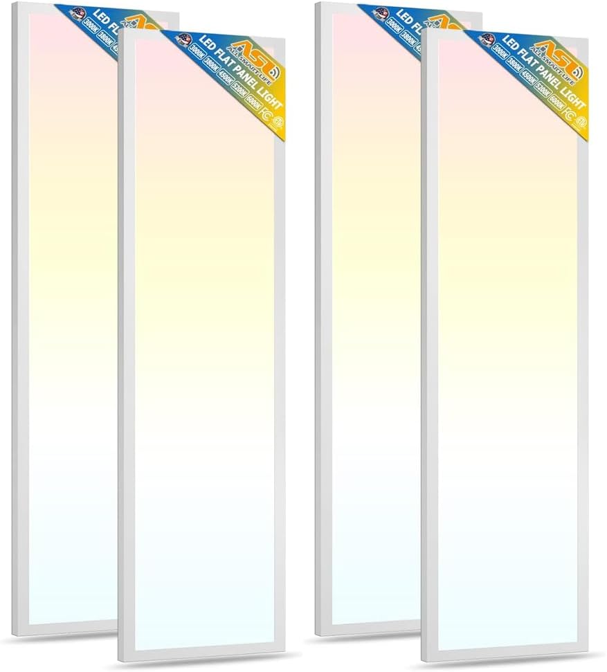 1x4FT LED Flat Panel Light - Dimmable Edge-Lit Ceiling Fixture