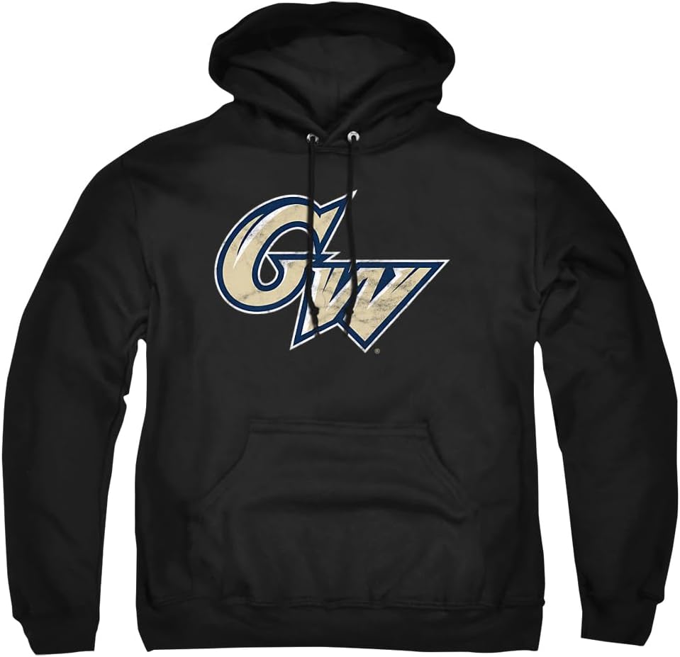 Official Collegiate Distressed Logo Adult Pullover Hoodie