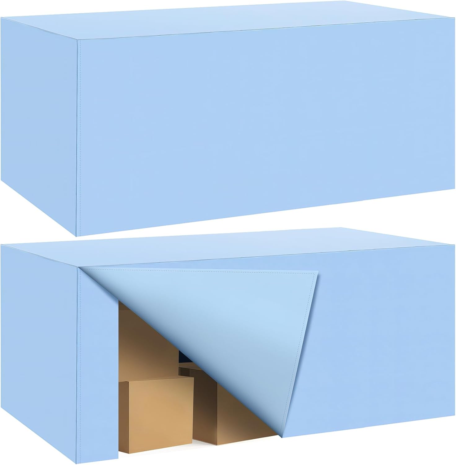 Fitted Tablecloth for 8 Foot Rectangle Tables - Blue Mist