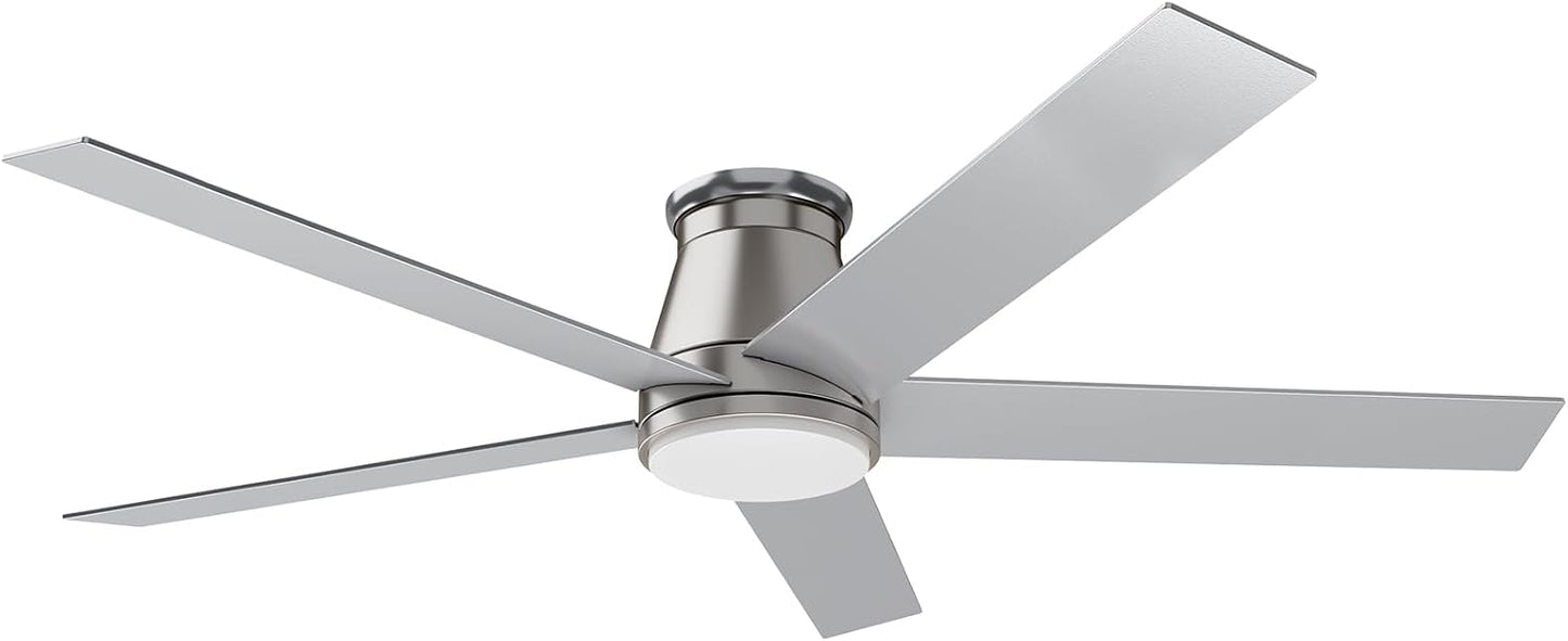 Wurzee 60 Inch Flush Mount Ceiling Fan with Lights and Remote