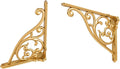 Heavy Duty Solid Stand 6 in 4 Pack Antique Gold - Vintage Shelf