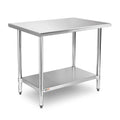 Stainless Steel Table for Prep & Work 24 x 30 in - Heavy Duty Prep