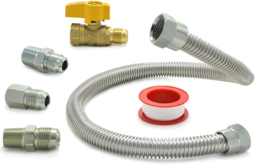 TT FLEX 6-Piece Gas Appliance Hook Up Kit for Easy Installation