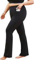 YOHOYOHA Plus Size Dress Yoga Pants High Waisted Stretch Bootcut Flare