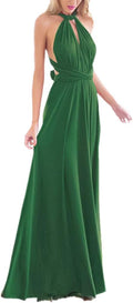 Women Convertible Multi-Way Halter Maxi Dress - Versatile Evening Gown