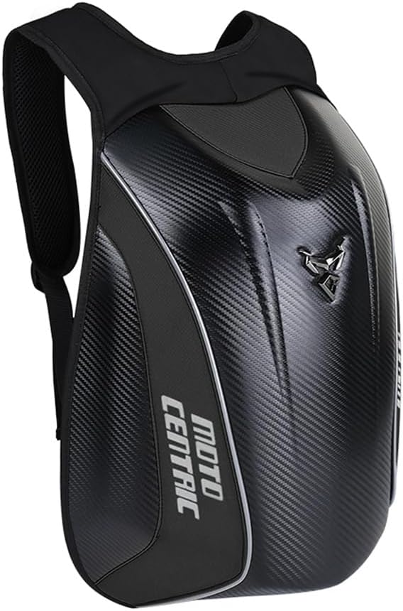Motorcycle Backpack Waterproof Large Capacity Hard Shell Design