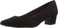 Womens Prim Dress Pump - Low Heel Almond Toe Comfort