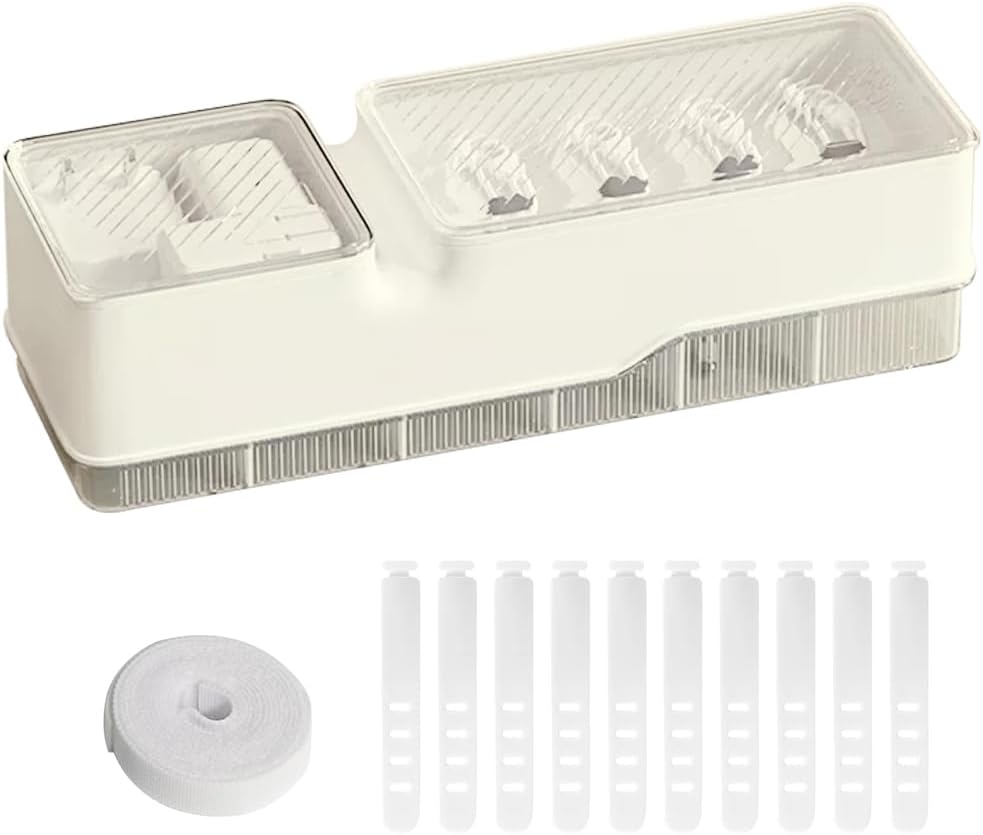OLizee Cable Organizer Box - Clutter-Free Cables