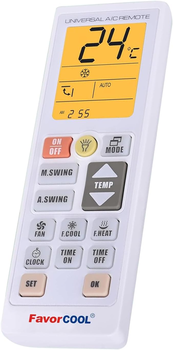 Universal LCD AC Remote Control ~ Control All A/C Brands Easily!