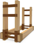Outdoor Firewood Rack Brackets Kit for 2x4 Lumber - Adjustable Log