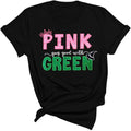 Musical Fan Tee: Pink & Green Embroidered Shirt!
