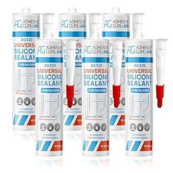 Adhesive Guru Clear Silicone Sealant for Indoor and Outdoor Use