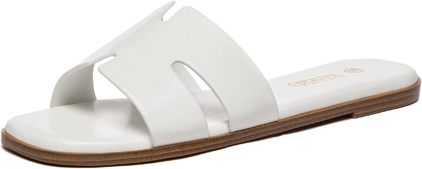 Rihero Women's Dressy Flat Sandals for Comfortable Summer Wear
