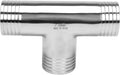 Derno Stainless 3-Way Tee T Shape Tee 2in Union Fitting - Durable 304