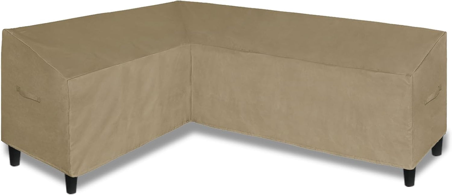 Waterproof L-Shaped Sectional Sofa Cover for Outdoor Use