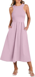 ANRABESS Womens Summer Casual Maxi Dress - Flowy Tiered A-Line