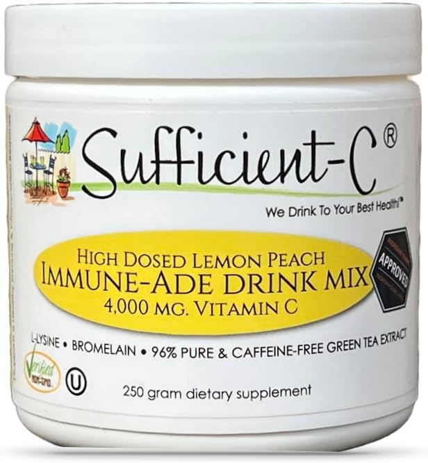 Sufficient-C High-Dosed Vitamin C Lemon Peach Drink Mix 250g