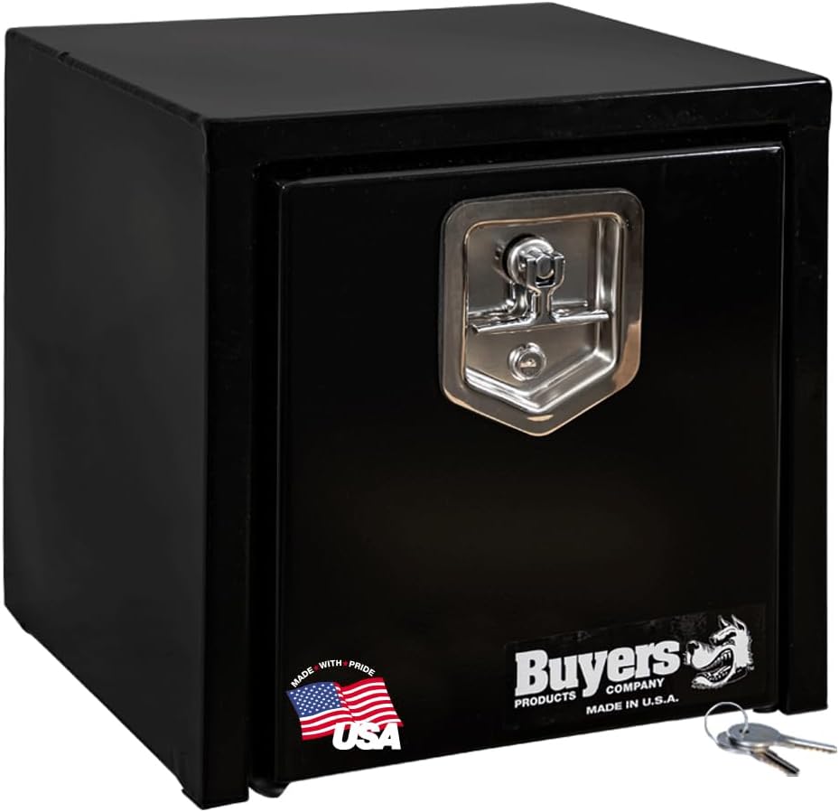 Durable Black Steel Underbody Truck Box for Secure Storage