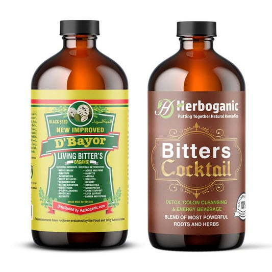 Herboganic Living Bitters Duo | Health & Wellness Boost | 32 Oz