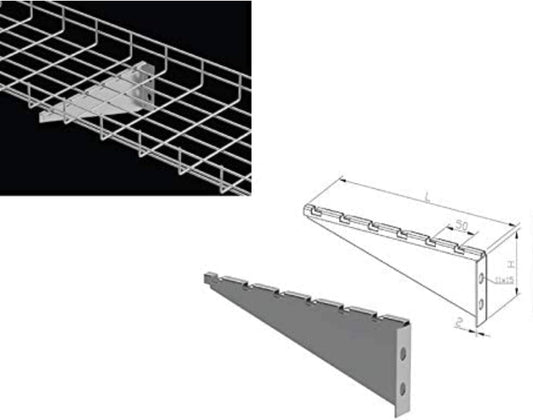 Kable Kontrol V Type Wall Bracket for 12in Cable Management