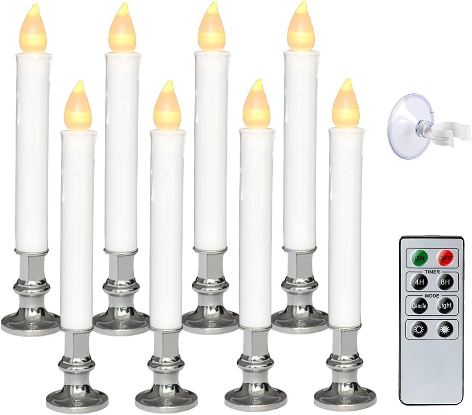 Wondise Flameless Window Candles with Remote for Holiday Decor